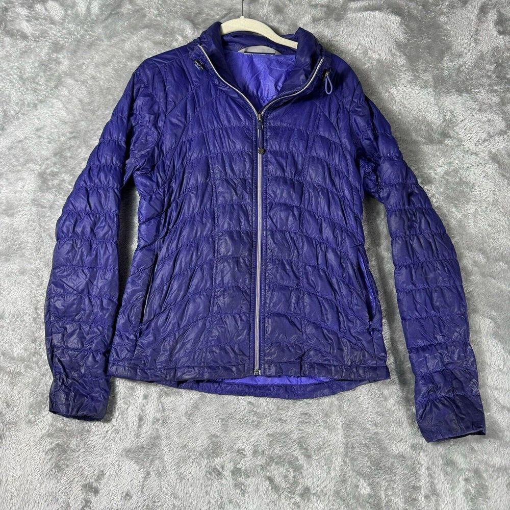 Athleta Womens Jacket Womens Small Purple Coat Goose Down Filled Puffer Packable